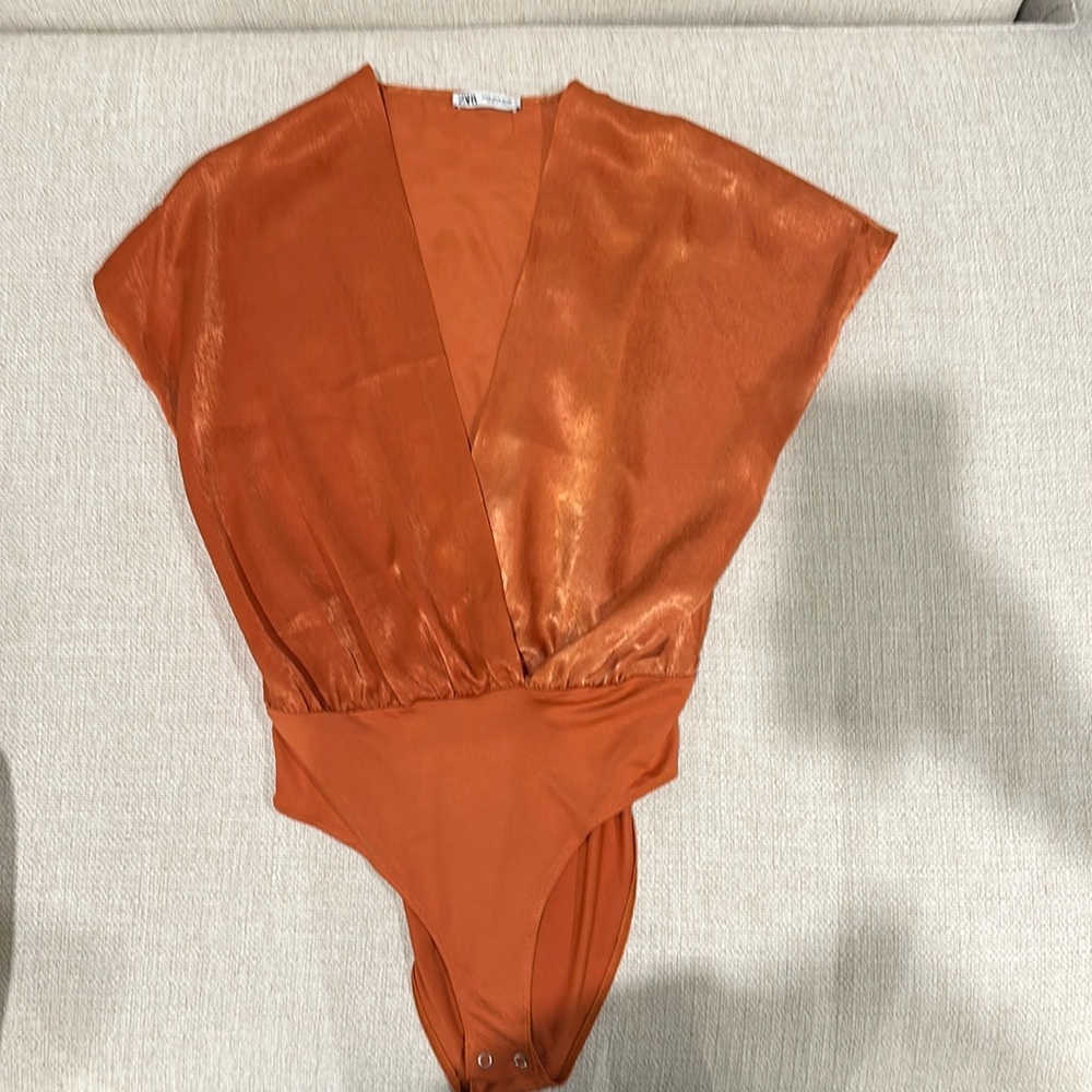 Zara open front body suit